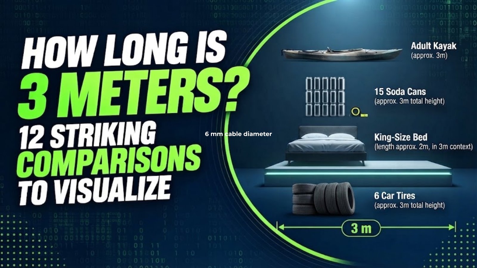 how long is 3 meters