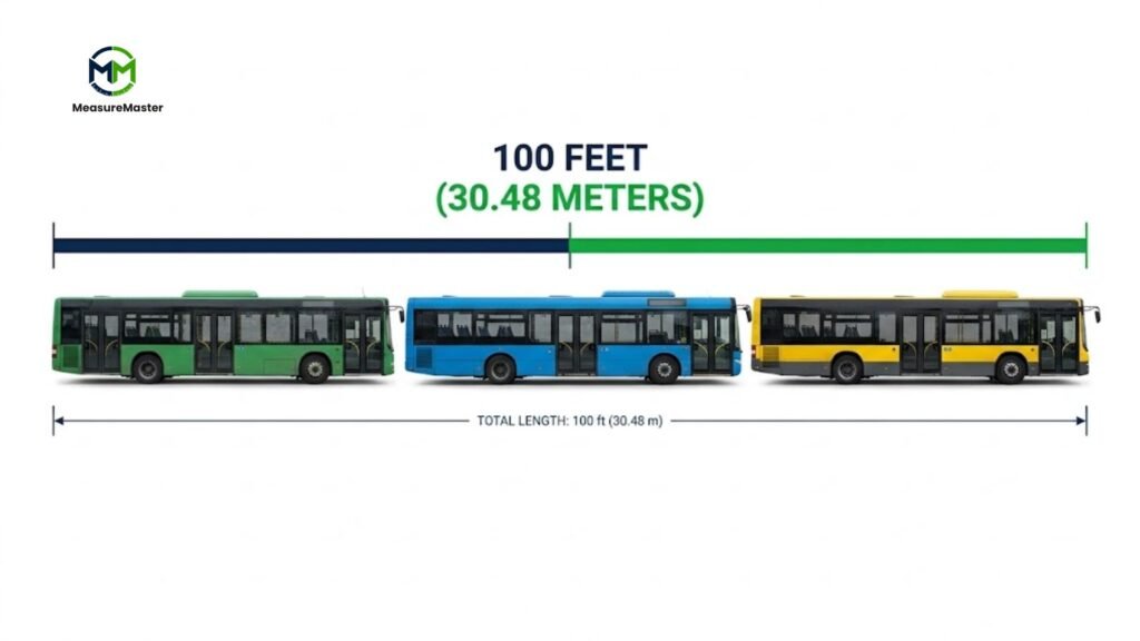 How far away is 100 feet visually