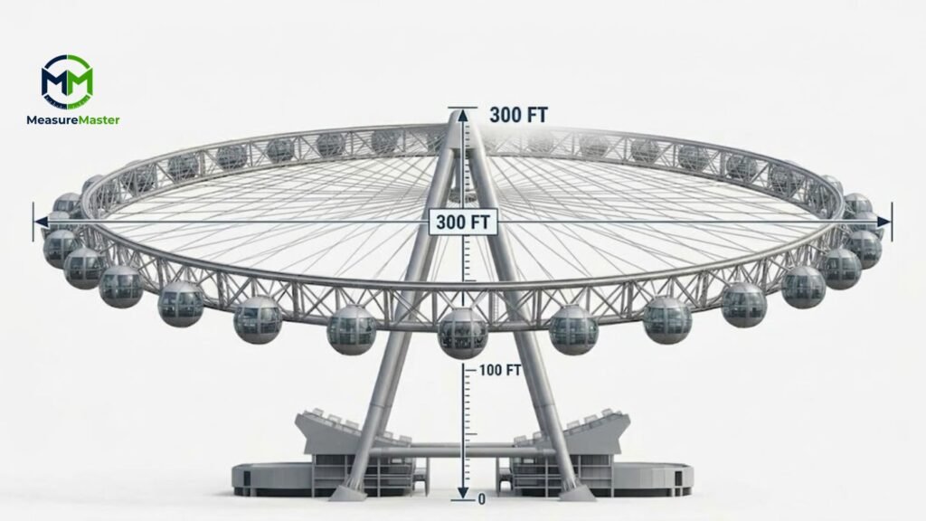 how far is 300 feet visually