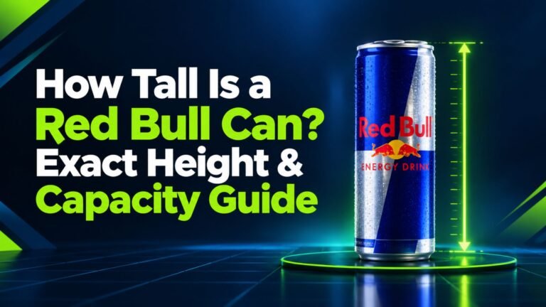 how tall is a red bull can